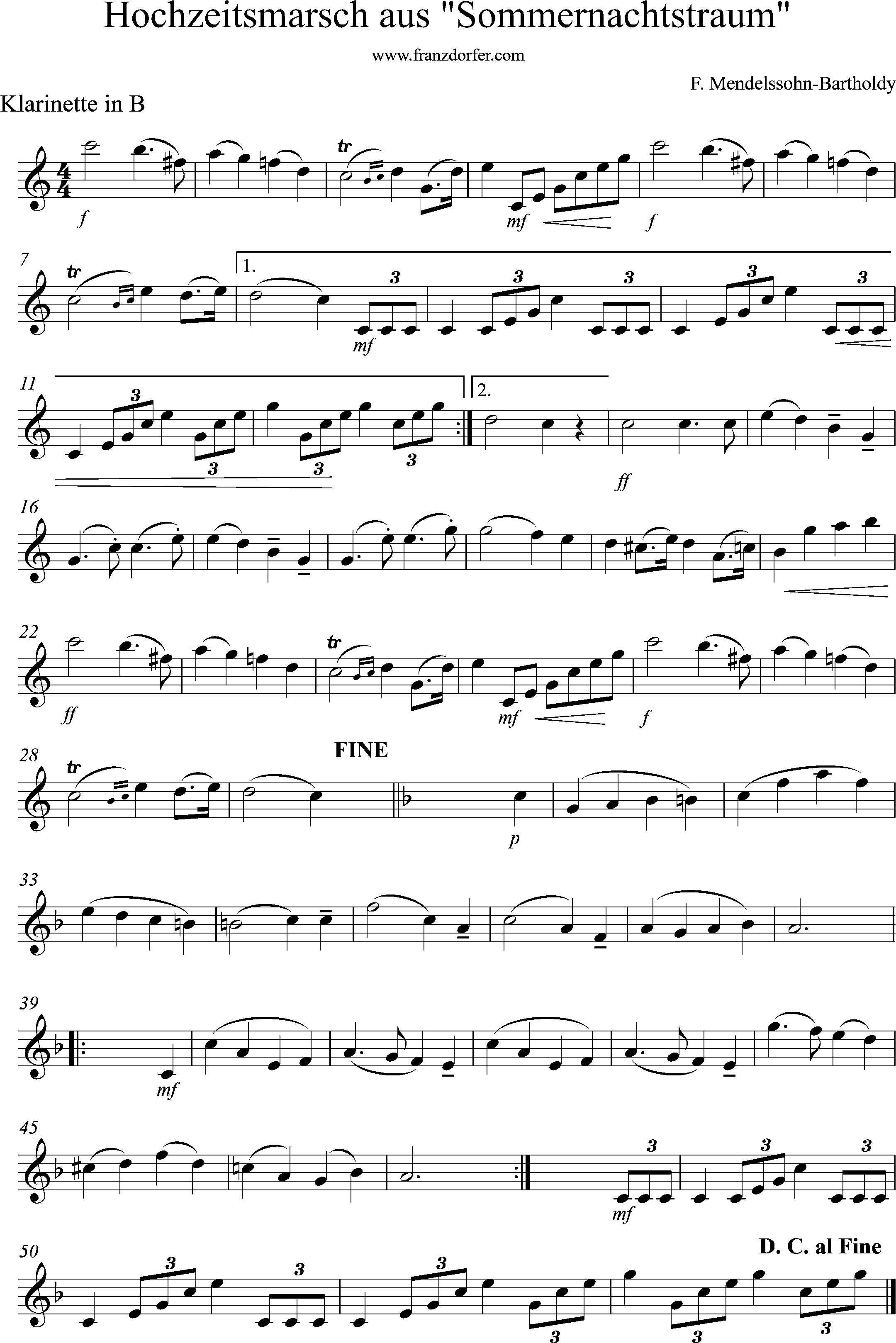 sheetmusic, Wedding March